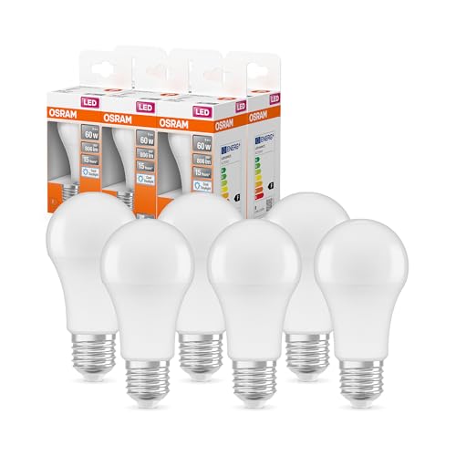 OSRAM LED-Lampe E27, Tageslicht 6500 K, 8,5 W (6er-Pack)